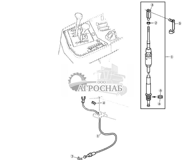 ТРОС БОУДЕНА ПЕРЕКЛЮЧЕНИЯ ПЕРЕДАЧ (POWRQUAD С УПРАВЛЕНИЕМ РЕВЕРСОМ НА РУЛЕВОЙ КОЛОНКЕ) - ST209222 233.jpg